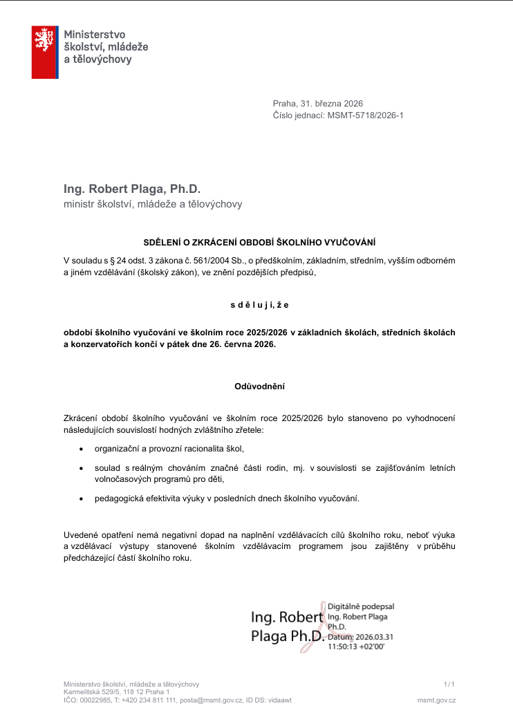 Aktuální informace